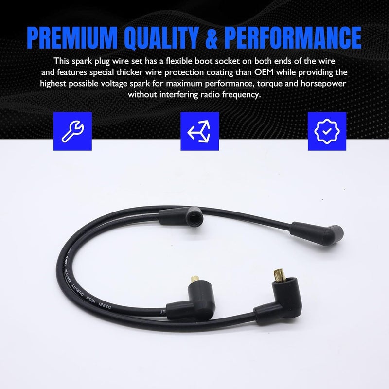 OXCANO Spark Plug Wire Set, Ignition Compatible with John Deere Onan Motors P216 P218 P220 P224 B43E B43G B43G, John Deere Garden Tractors 316 318 420, Ingersoll 4018 - Image 5